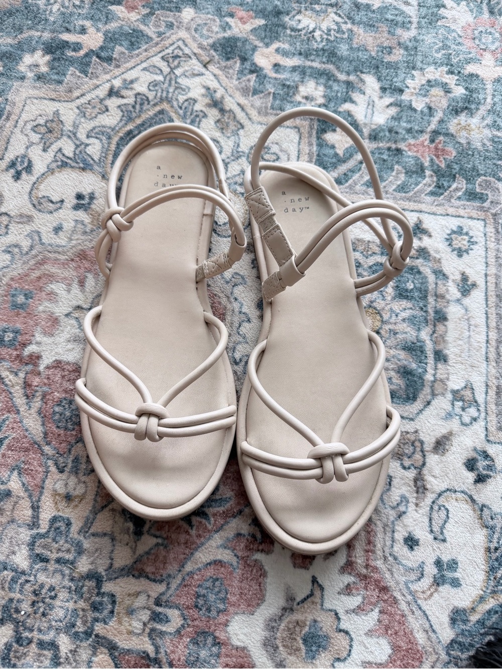 Target Beige Knot Strap Sandals